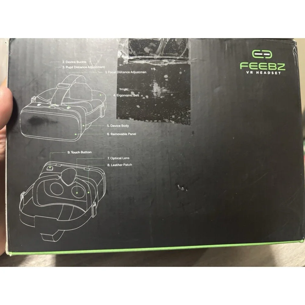 FEEBZ VR Headset Built-In Gaming Button For IPhone & Android 2.0 Goggles